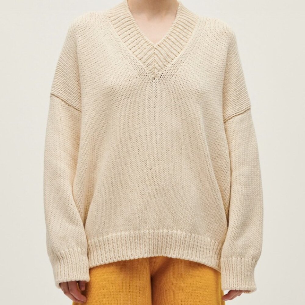 NWOT Babaa no64 jumper sweater, 100% cotton, thick knit, one size